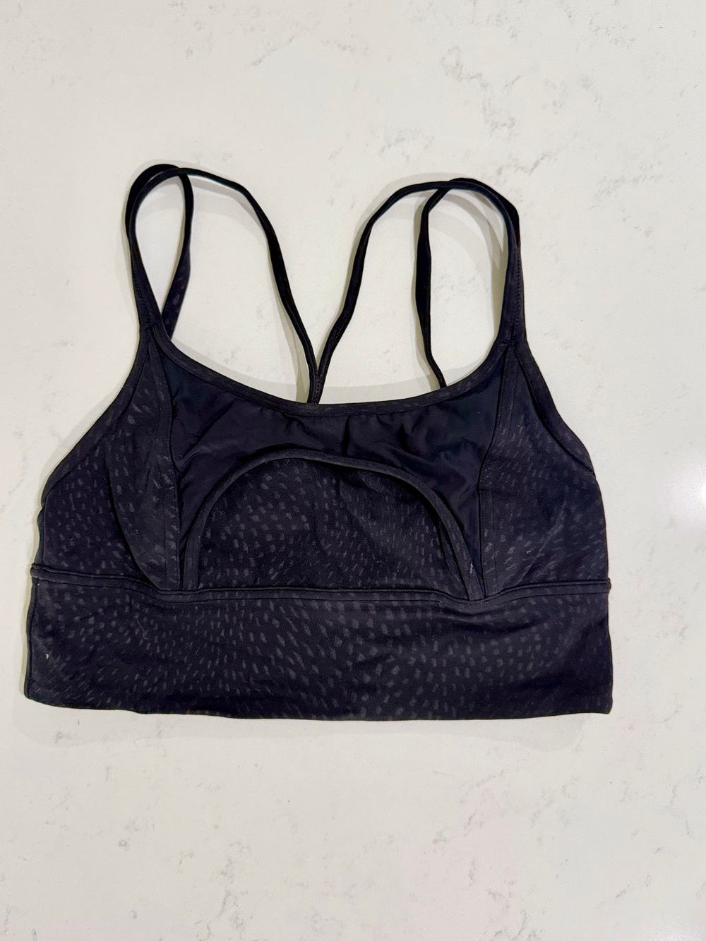 lululemon athletica Black Double-Strap Low-Profile Sports Bra